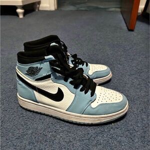 Jordan Women's Sneakers in Light Blue and Black
